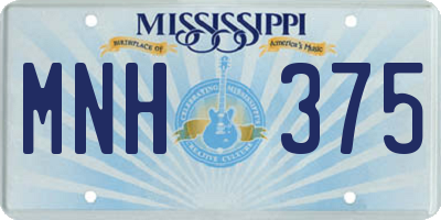 MS license plate MNH375