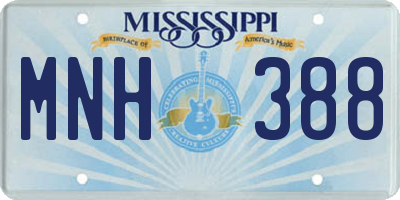 MS license plate MNH388