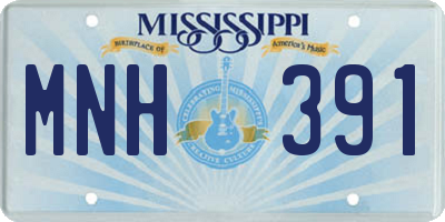 MS license plate MNH391