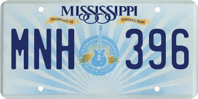 MS license plate MNH396