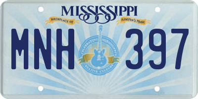 MS license plate MNH397