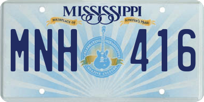 MS license plate MNH416