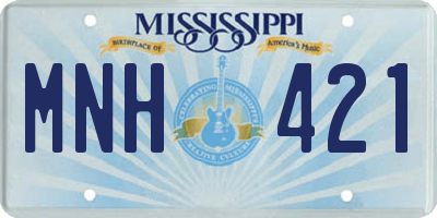MS license plate MNH421