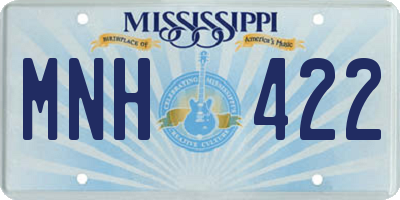 MS license plate MNH422
