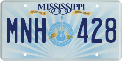 MS license plate MNH428