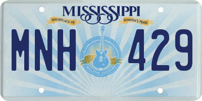 MS license plate MNH429