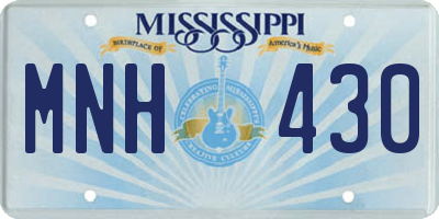 MS license plate MNH430