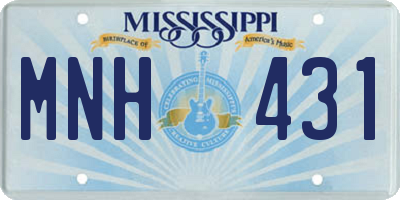 MS license plate MNH431