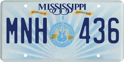 MS license plate MNH436