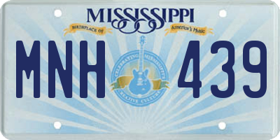 MS license plate MNH439