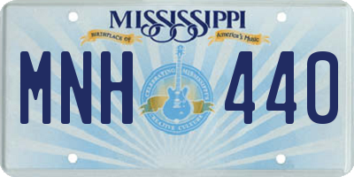MS license plate MNH440