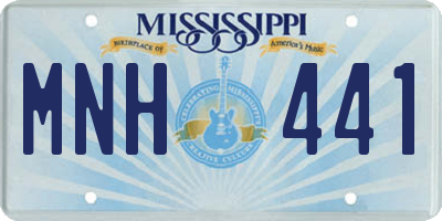 MS license plate MNH441