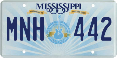 MS license plate MNH442