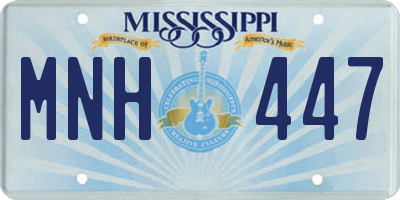 MS license plate MNH447