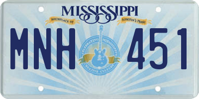 MS license plate MNH451