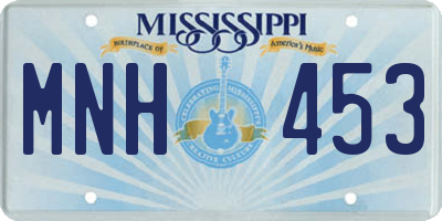 MS license plate MNH453