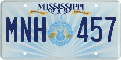 MS license plate MNH457