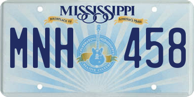 MS license plate MNH458