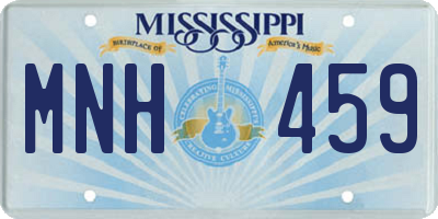 MS license plate MNH459