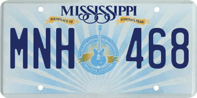 MS license plate MNH468
