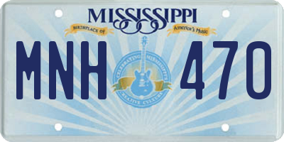 MS license plate MNH470