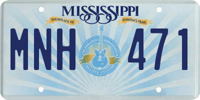 MS license plate MNH471