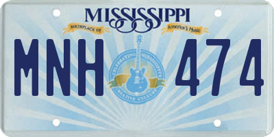 MS license plate MNH474