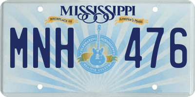 MS license plate MNH476