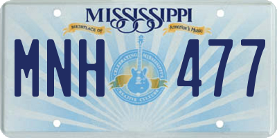 MS license plate MNH477