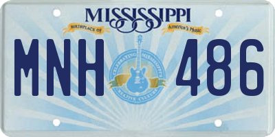 MS license plate MNH486