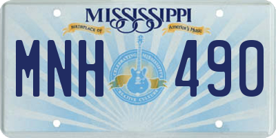 MS license plate MNH490