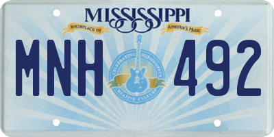 MS license plate MNH492