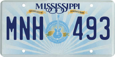 MS license plate MNH493