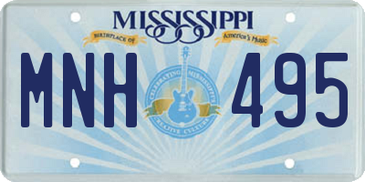 MS license plate MNH495