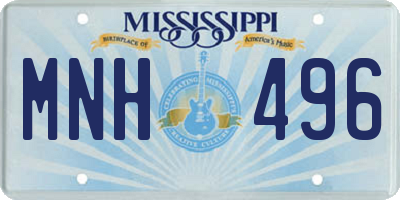 MS license plate MNH496