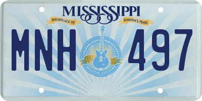 MS license plate MNH497