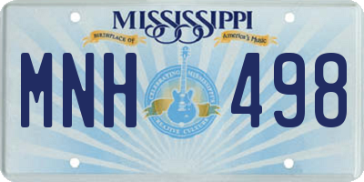 MS license plate MNH498