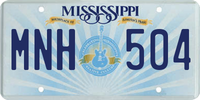MS license plate MNH504