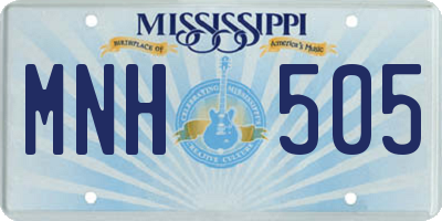 MS license plate MNH505