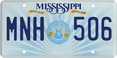 MS license plate MNH506