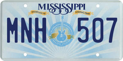 MS license plate MNH507