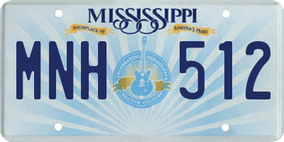 MS license plate MNH512