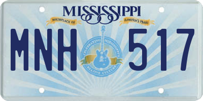MS license plate MNH517