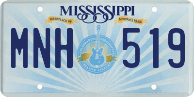 MS license plate MNH519