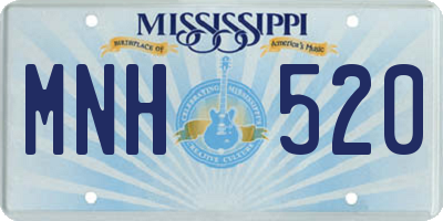 MS license plate MNH520