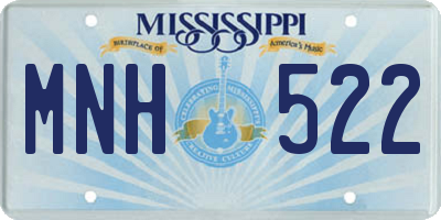 MS license plate MNH522