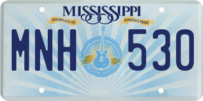 MS license plate MNH530