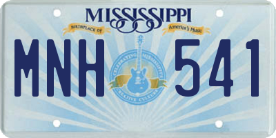 MS license plate MNH541