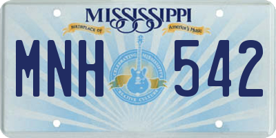 MS license plate MNH542