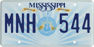 MS license plate MNH544
